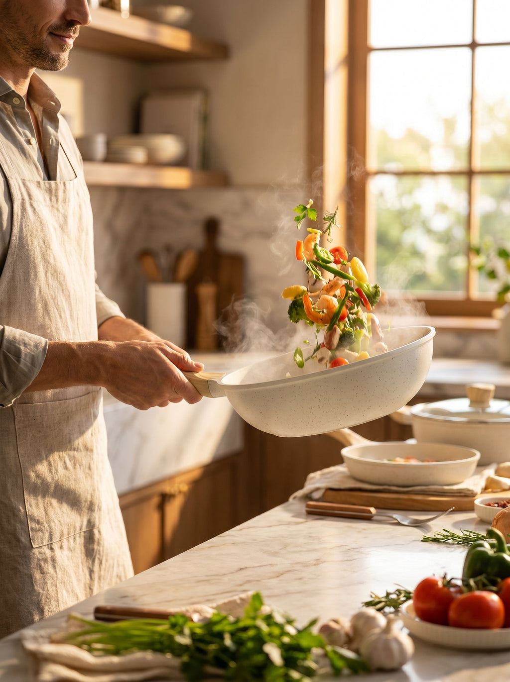 AERA Ceramic Wok — Universal Natural Non-Stick