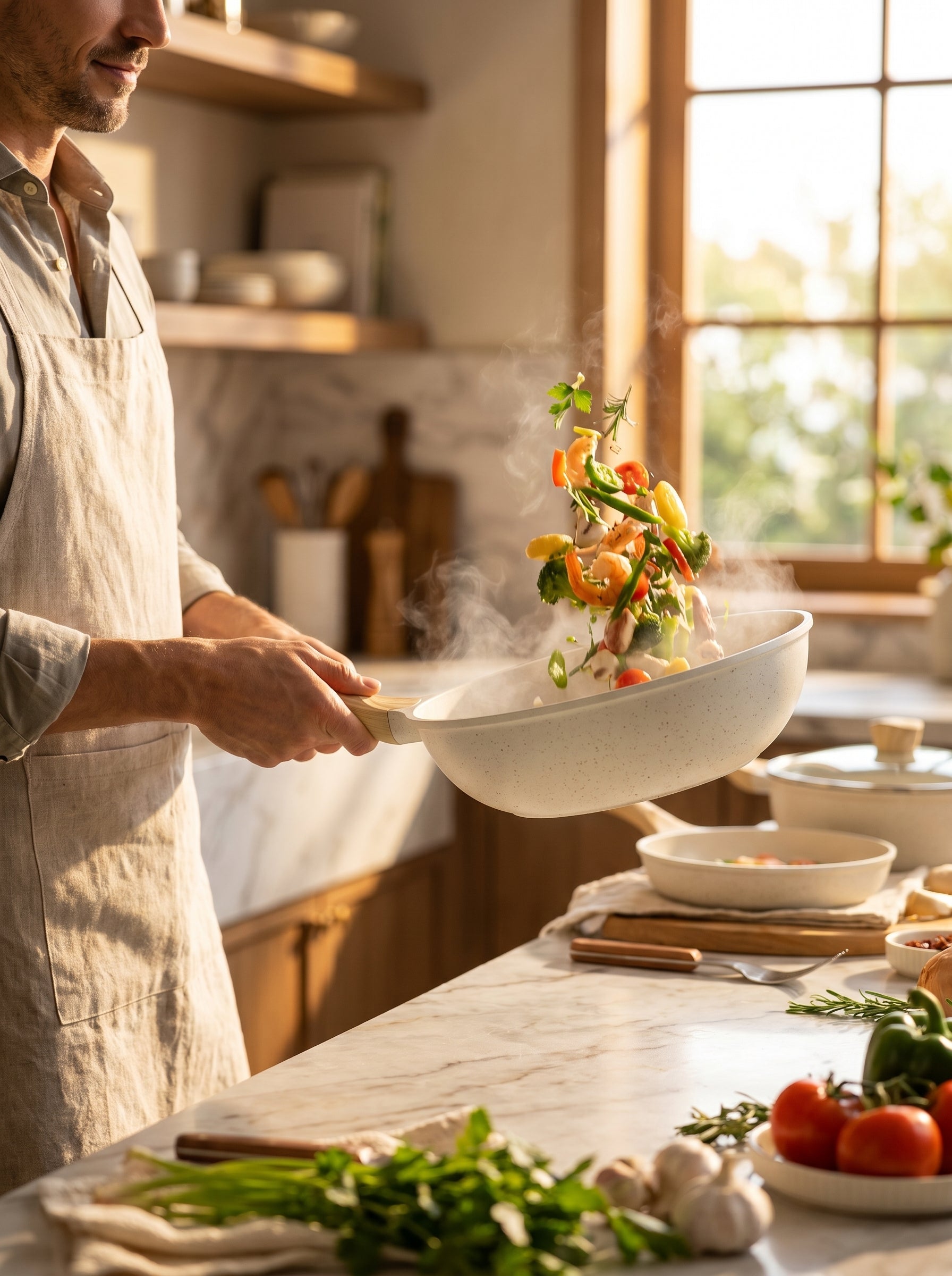 AERA Ceramic Wok — Universal Natural Non-Stick
