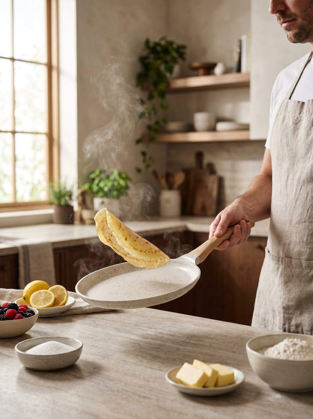 Crêpière Céramique AERA — Poêle Plate Pancakes & Crêpes