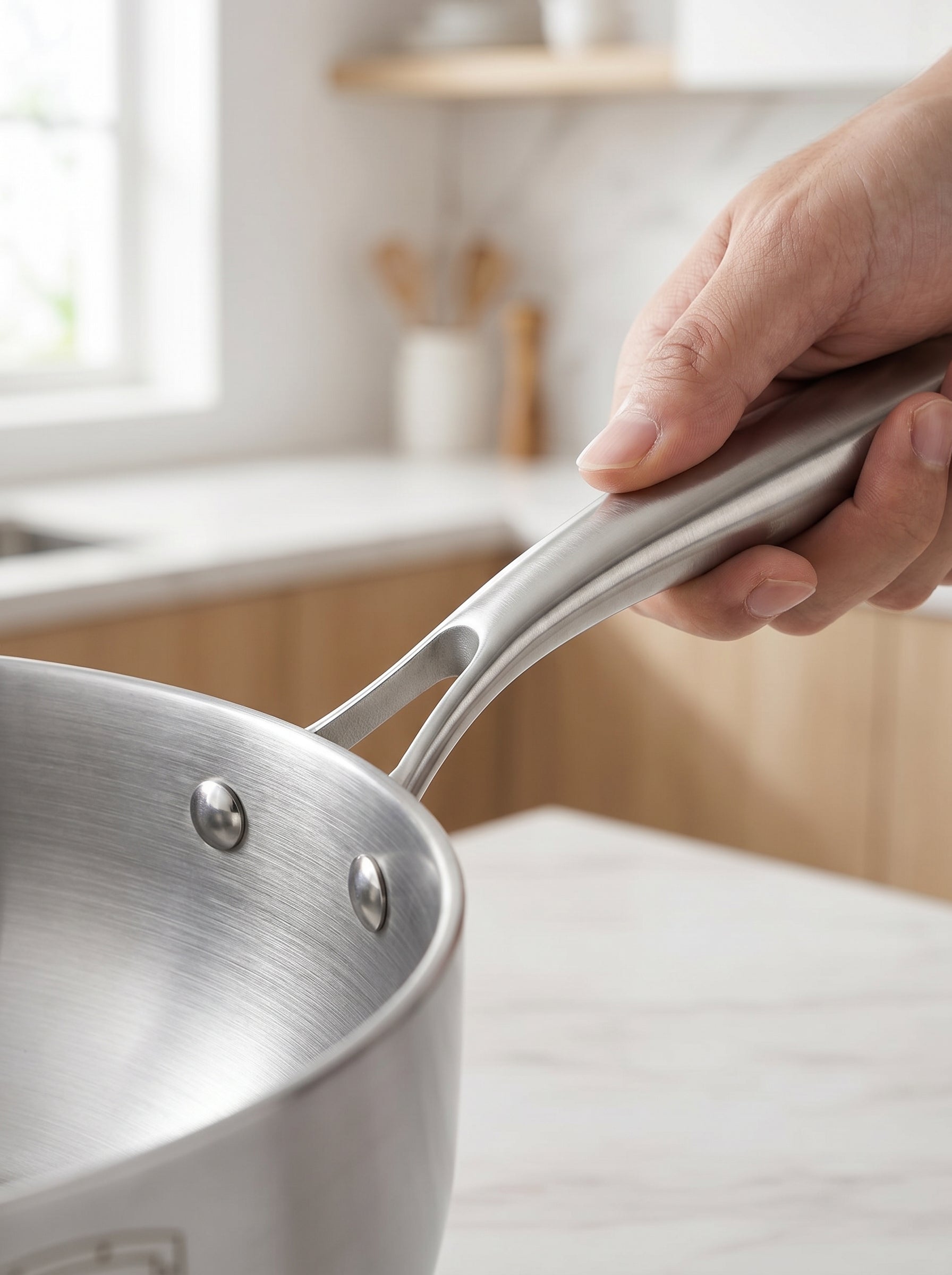 AERA 316 Stainless Steel Wok — Uncoated