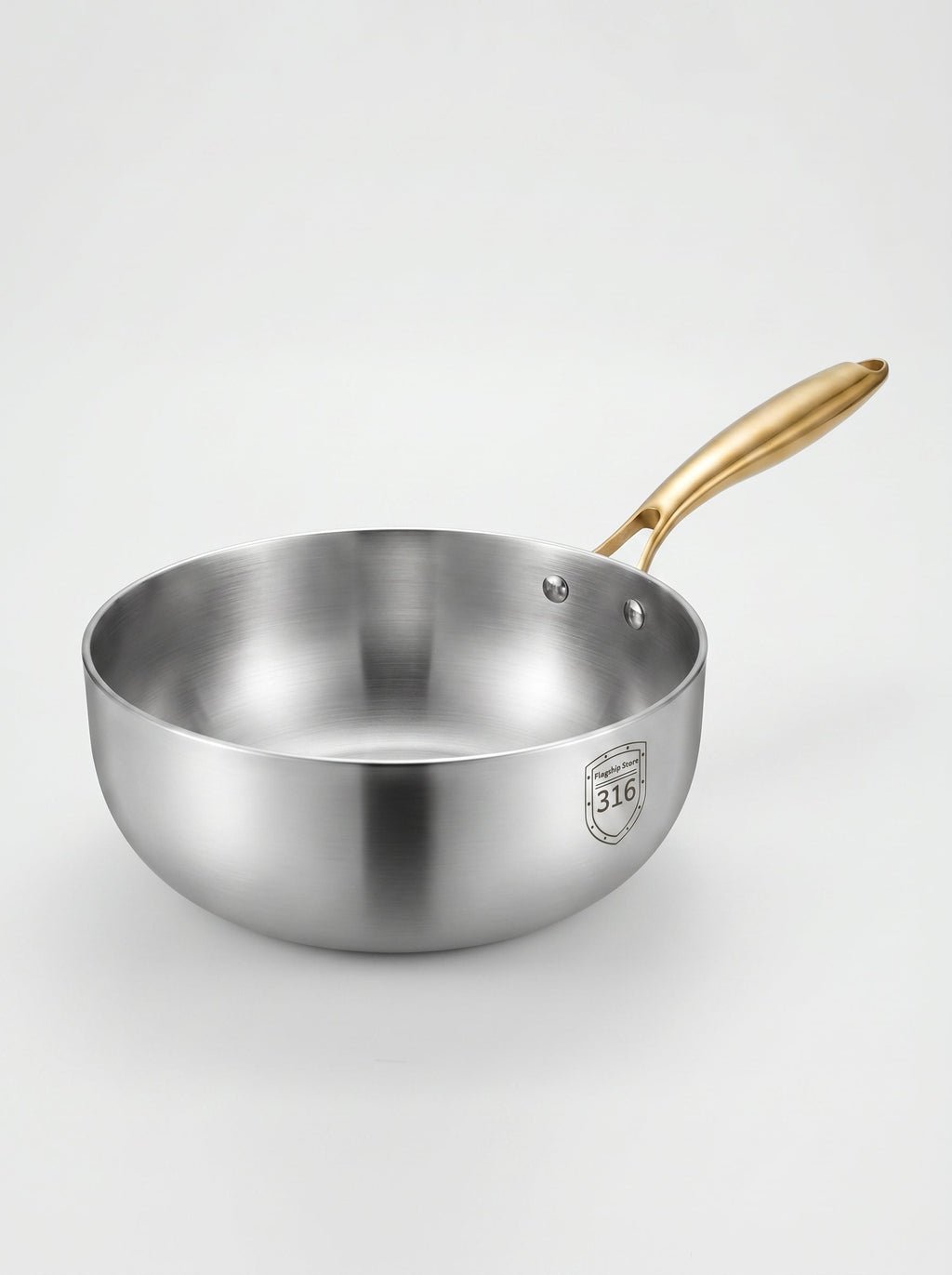 AERA 316 Stainless Steel Wok — Uncoated