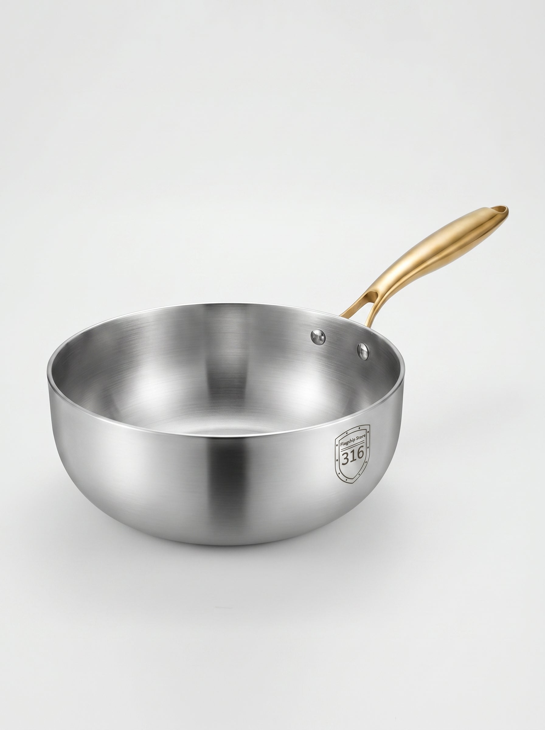 AERA 316 Stainless Steel Wok — Uncoated