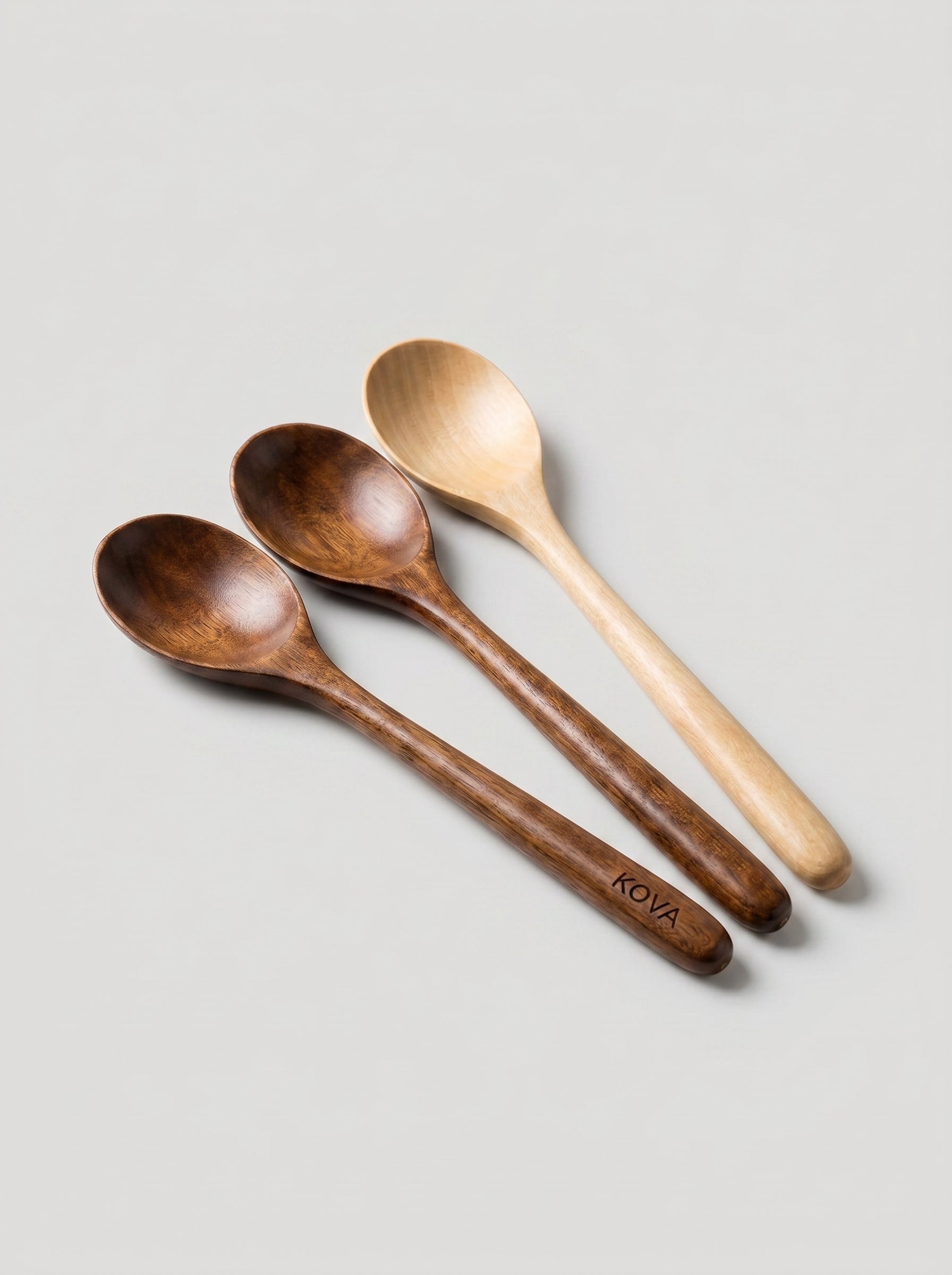 Set 4 Cuillères AERA — Bois Naturel de Cuisine